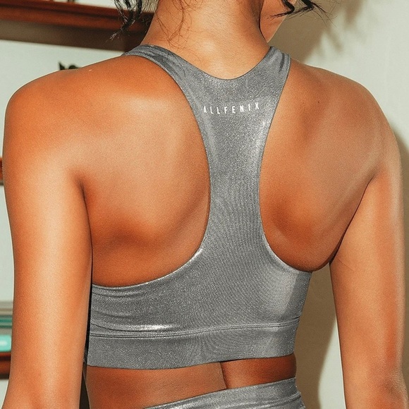 NWT Anthropologie All Fenix Liquid Leopard Forest Green High-Impact Sports Bra - Picture 5 of 5